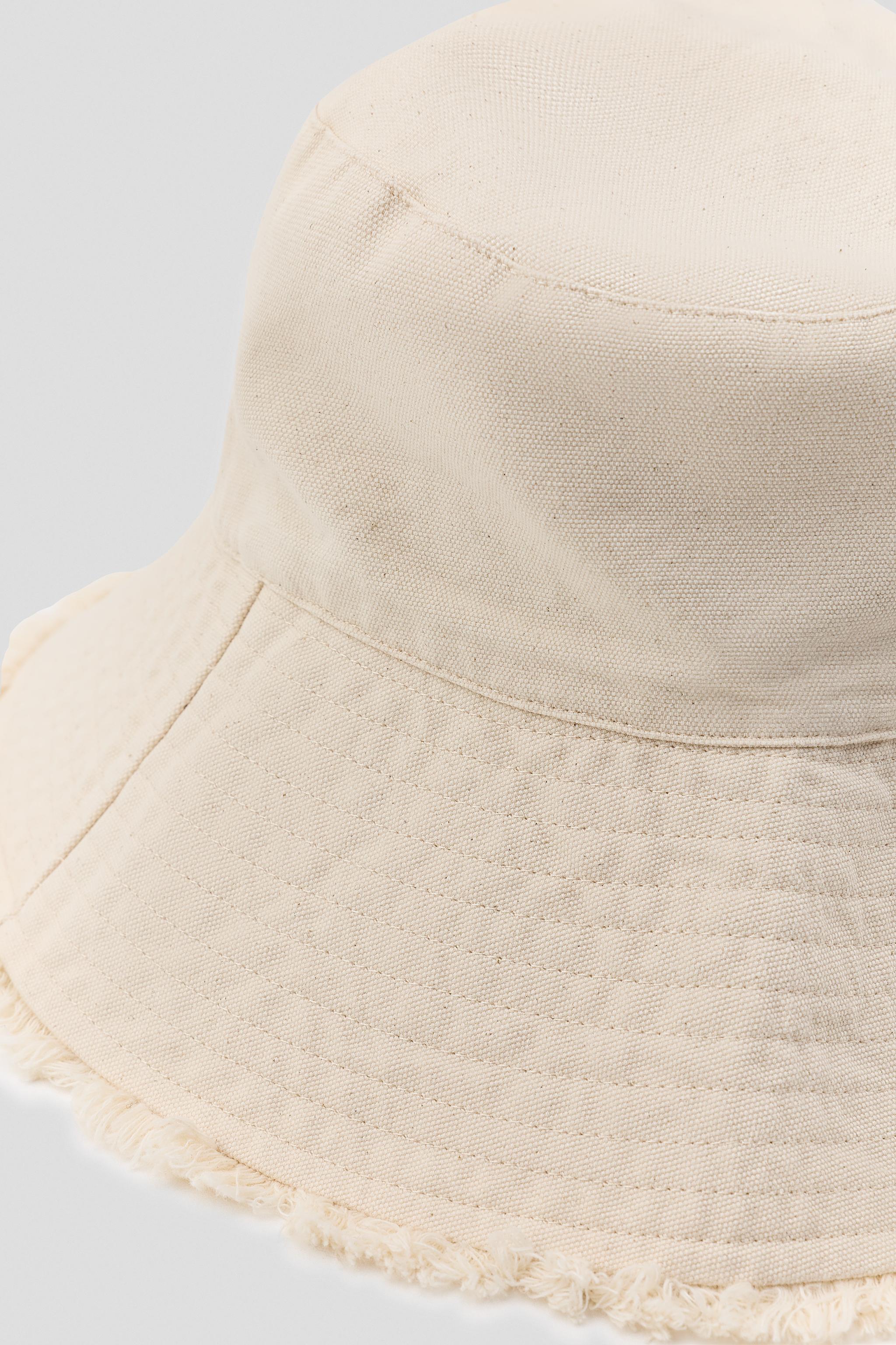 Женские головные уборы Zara 100% COTTON BUCKET HAT — фото 4