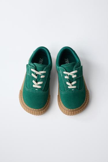 BASKET BAREFOOT EN CUIR - Vert de Zara - Image 8