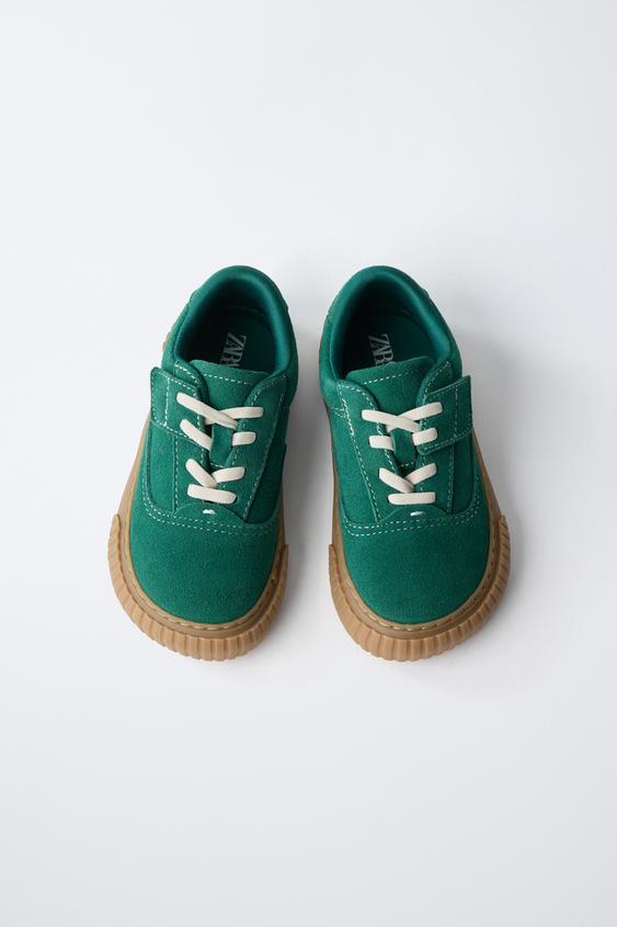 BASKET BAREFOOT EN CUIR - Vert de Zara - Image 8