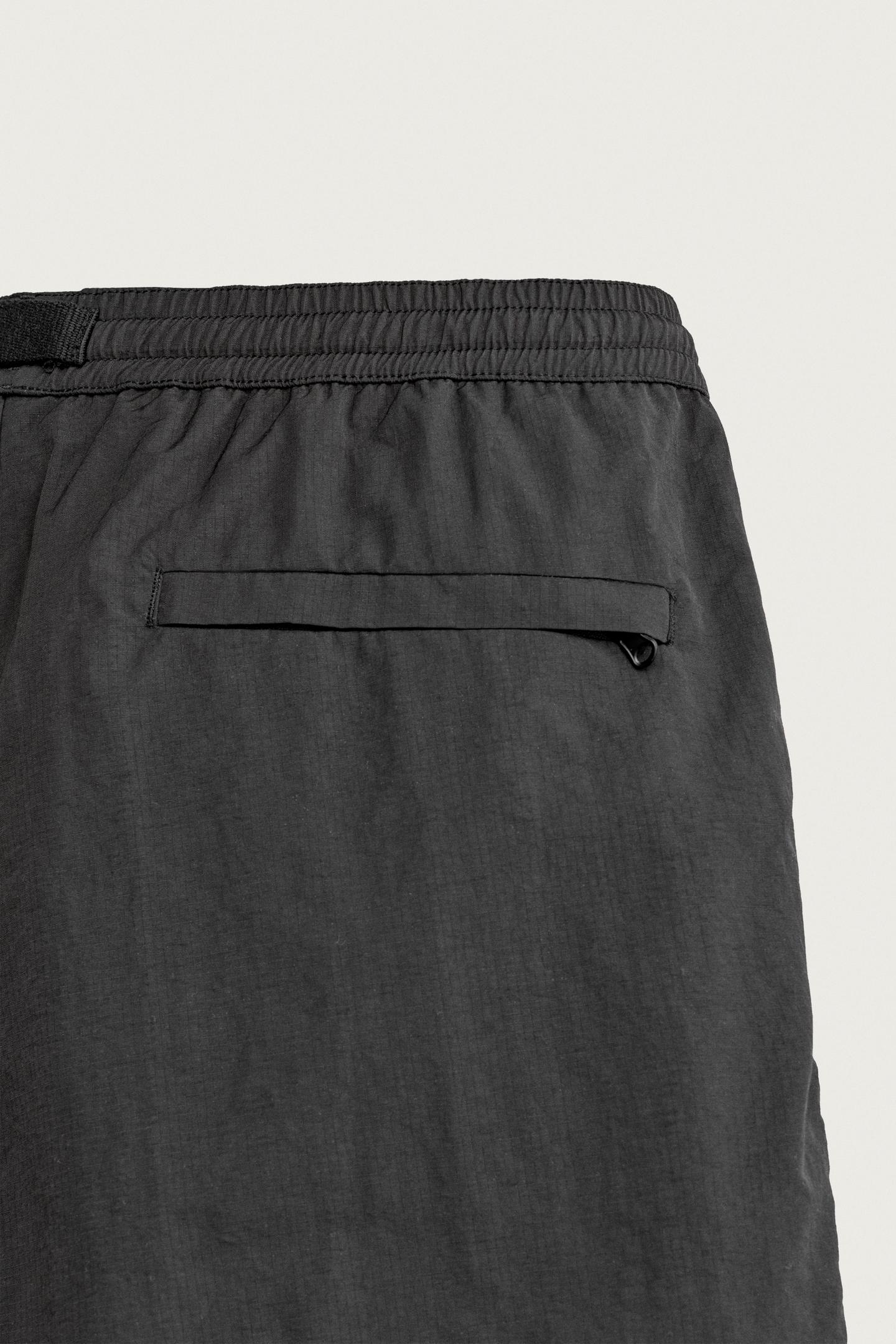 Пляжные шорты для мужчин — Zara, цвет: Чёрный — фото 4
