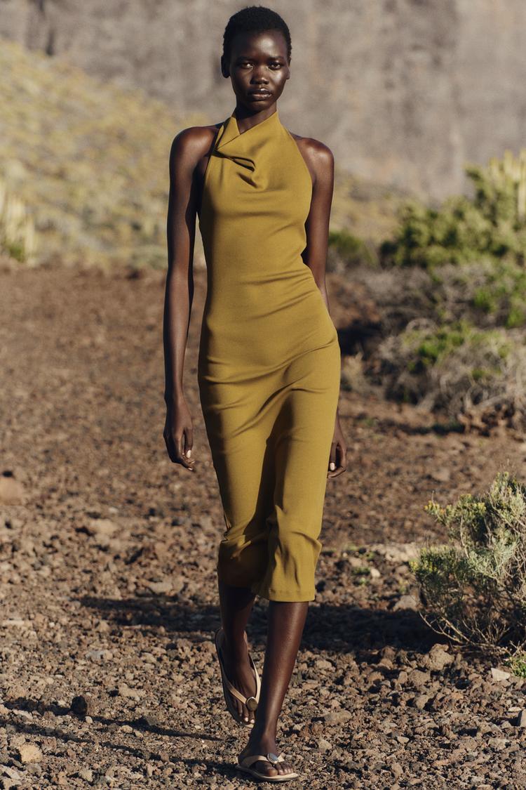 MIDI HALTER DRESS