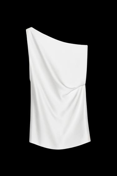 Zara ASYMMETRIC TOP 50TH ANNIVERSARY - White - Image 0