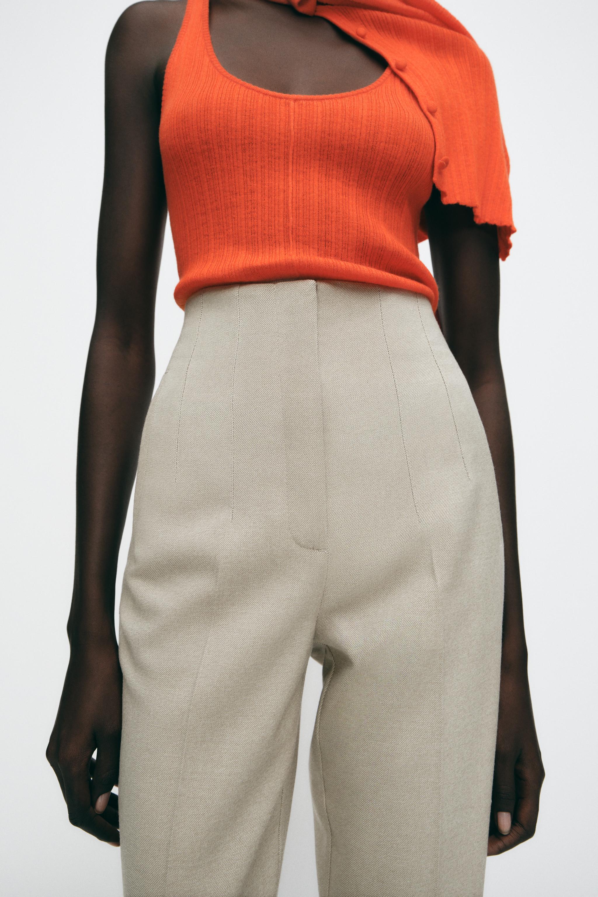 ハイウエストパンツ - オフホワイト | ZARA Japan / 日本