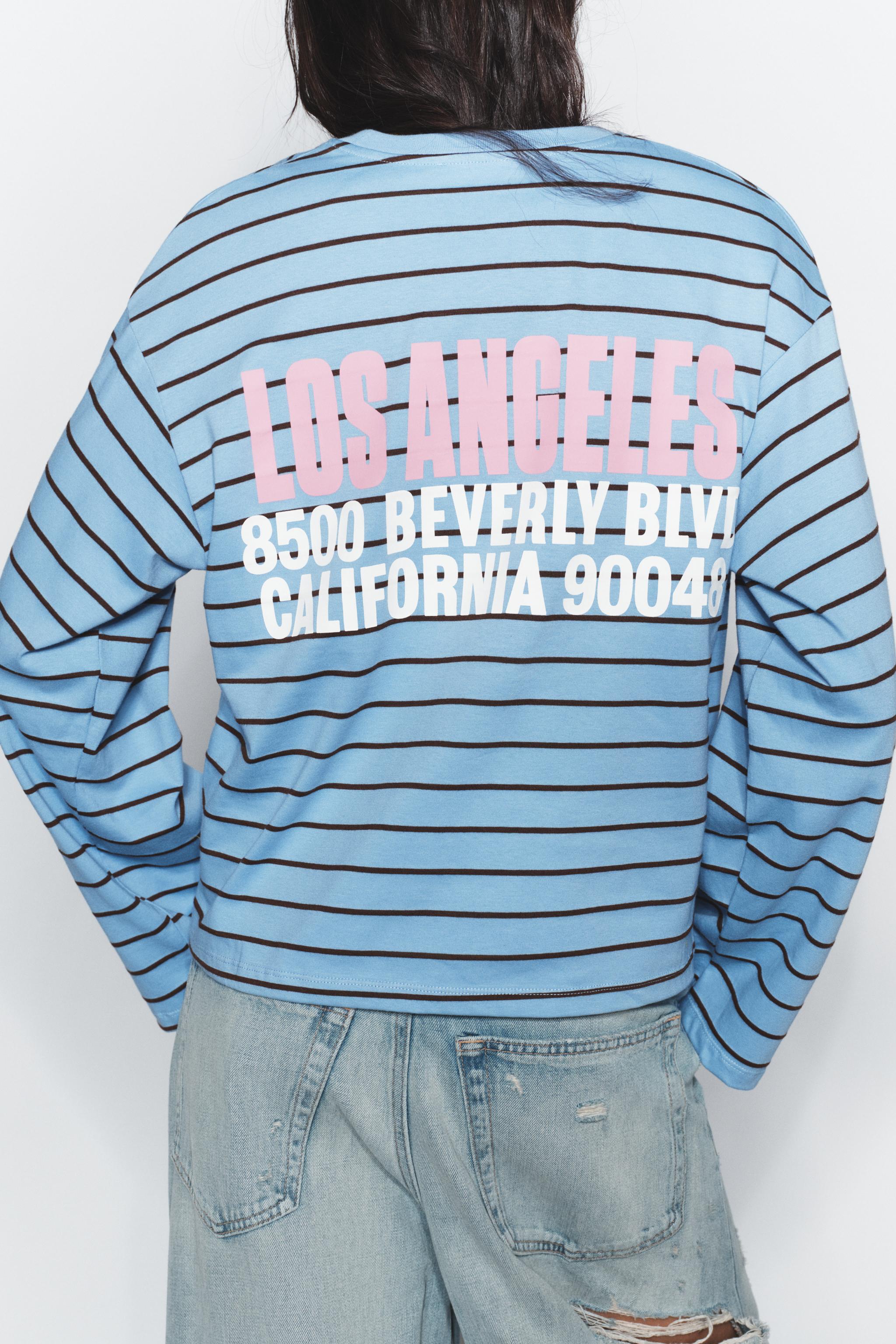 STRIPED TEXT T-SHIRT