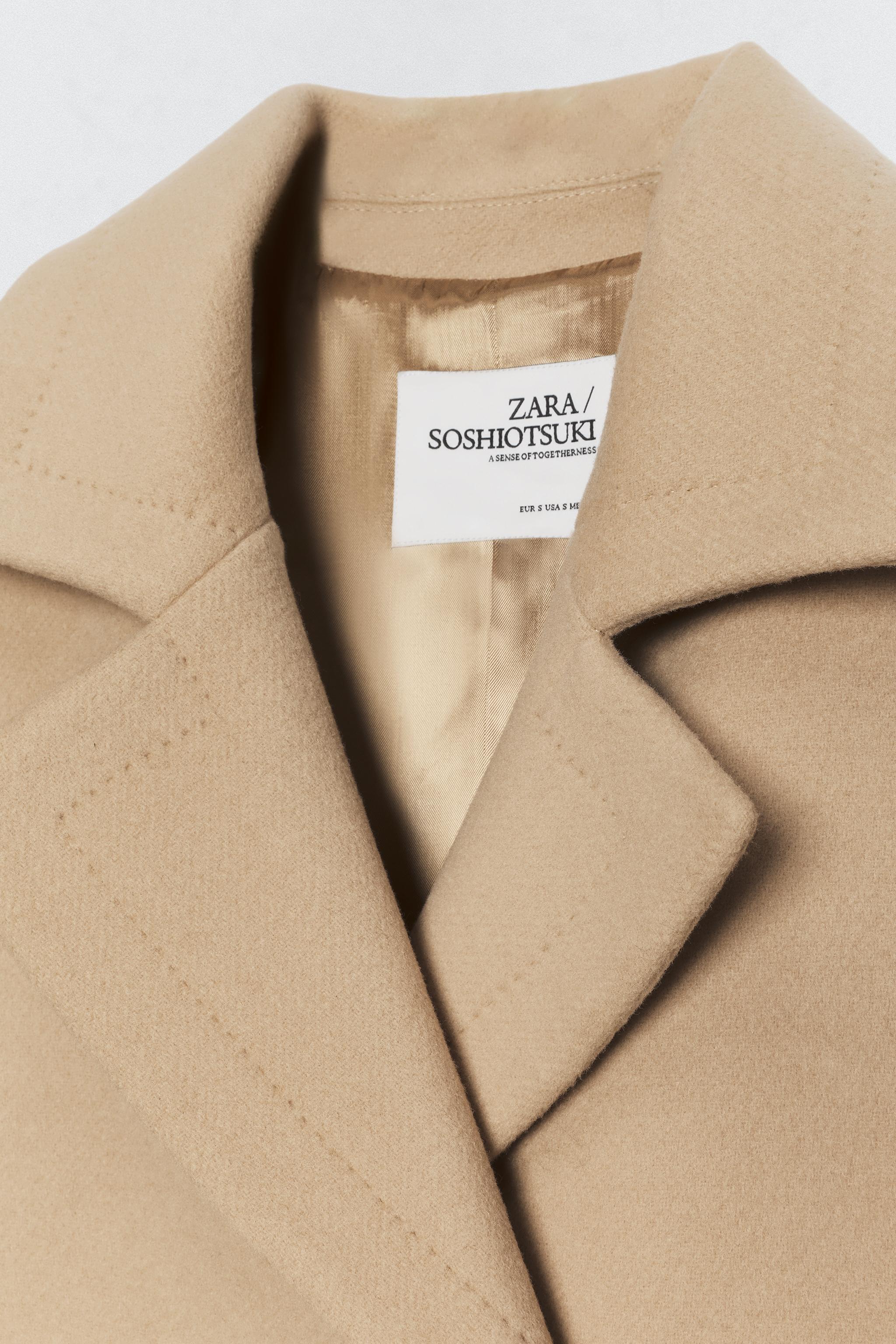 SOSHIOTSUKI X ZARA ウール混紡コート - ライトキャメル | ZARA Japan