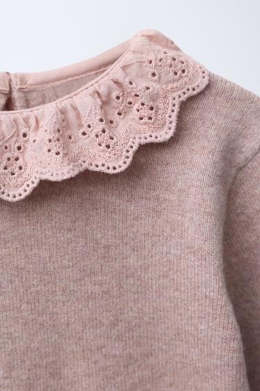 LACE KNIT SWEATER - Light pink by Zara - Image 2