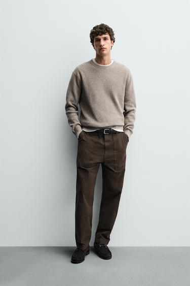 PURL KNIT SWEATER - Mink marl by Zara