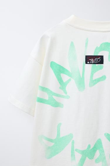 PRINTED T-SHIRT - White by Zara - Image 3