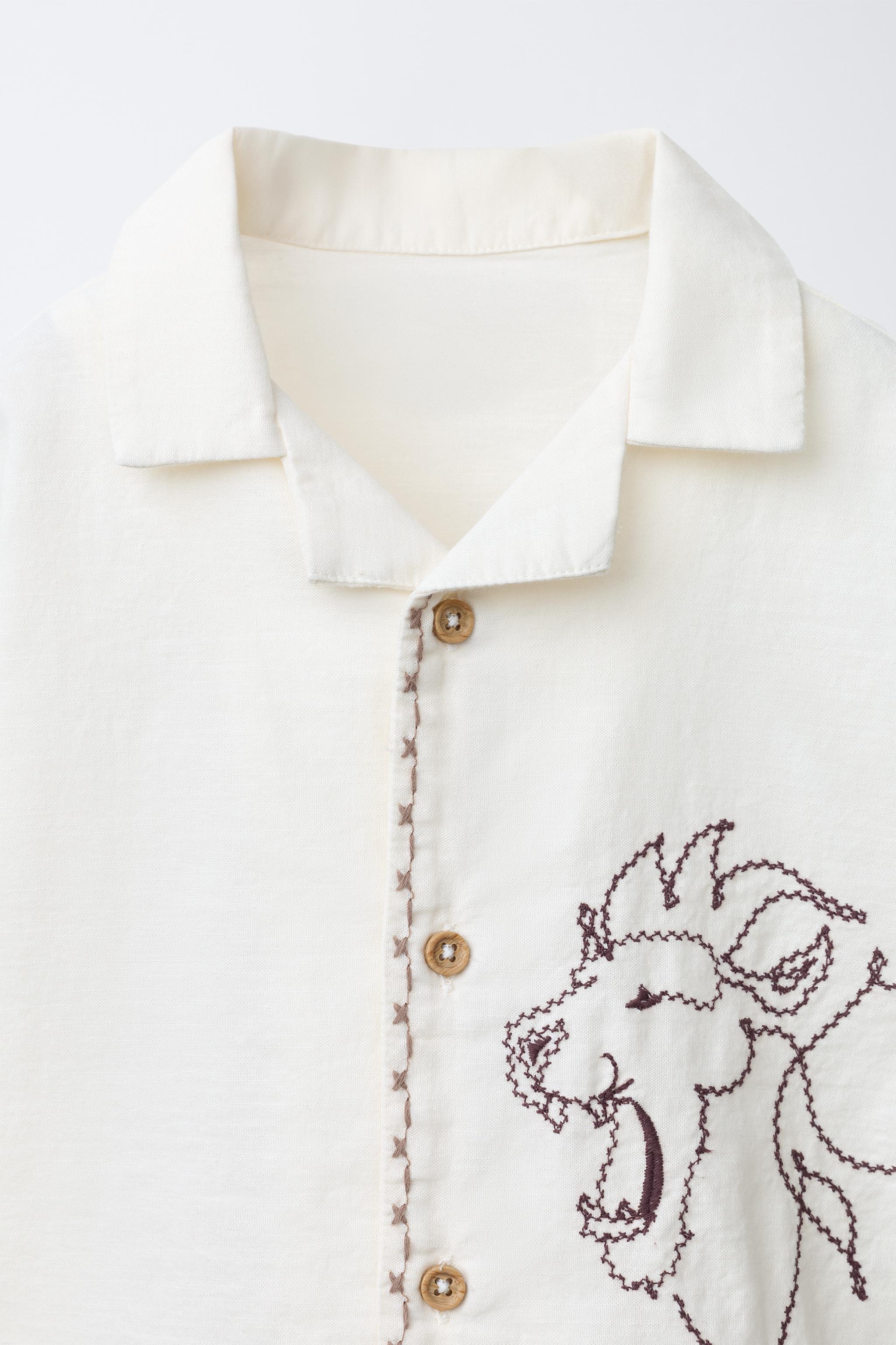 EMBROIDERED LION SHIRT