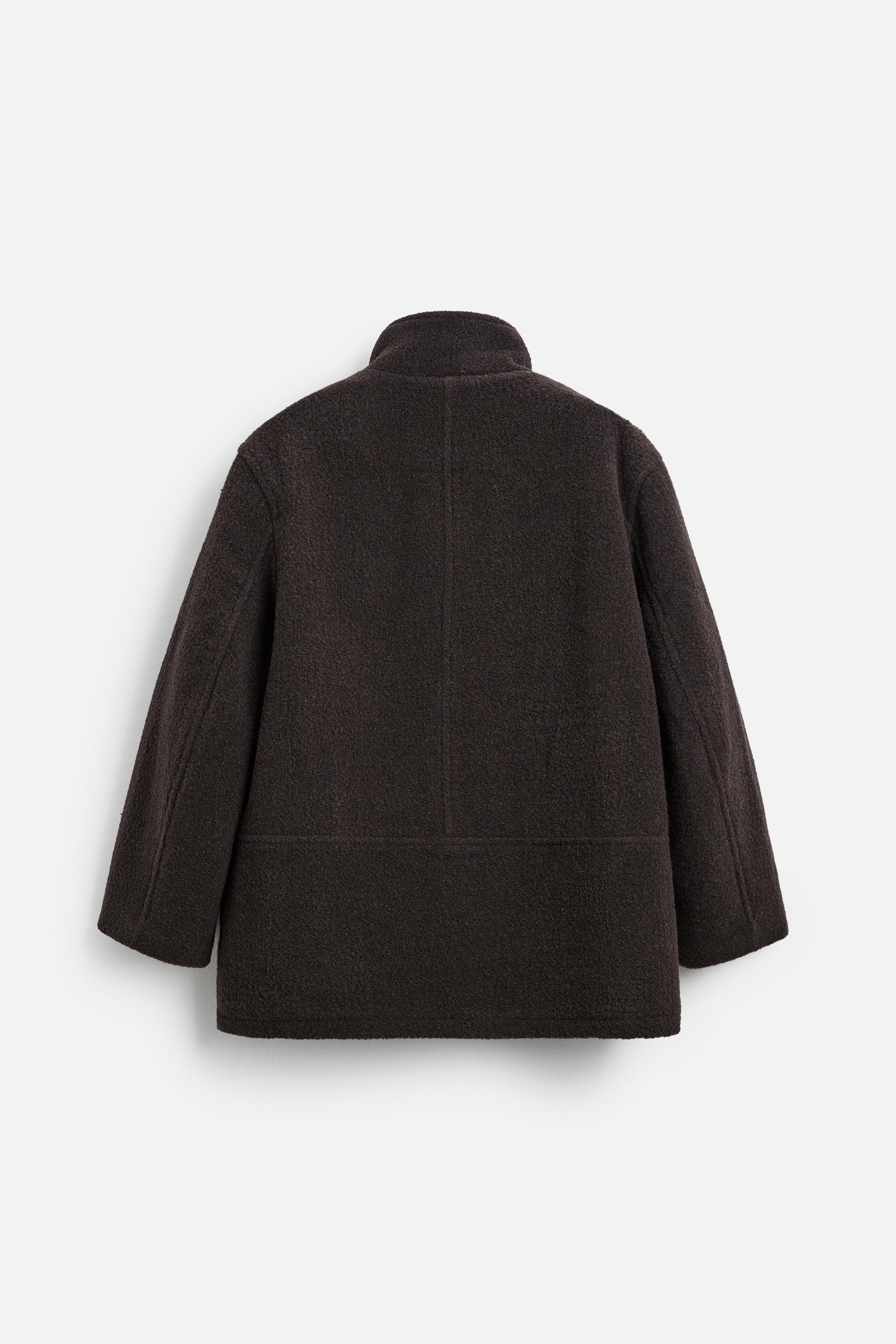 WOOL BLEND COAT - Brown | ZARA New Zealand