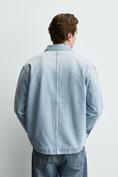 WASHED DENIM OVERSHIRT - Light blue by Zara - Image 2
