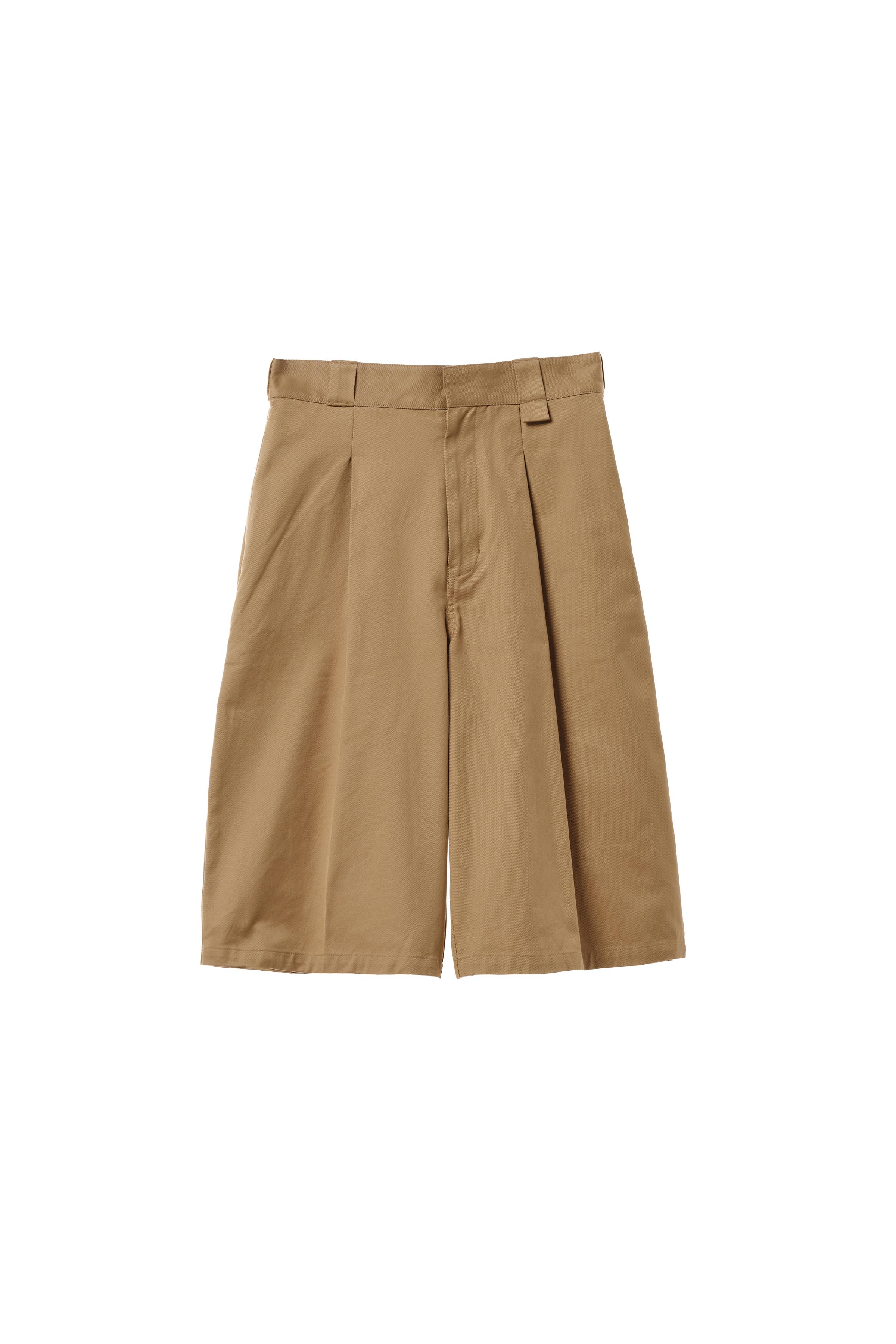 WIDE-LEG PLEATED BERMUDA SHORTS WILLY CHAVARRIA X ZARA - Beige