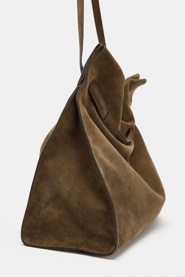 Bolso de Hombro de Ante Dividido 4