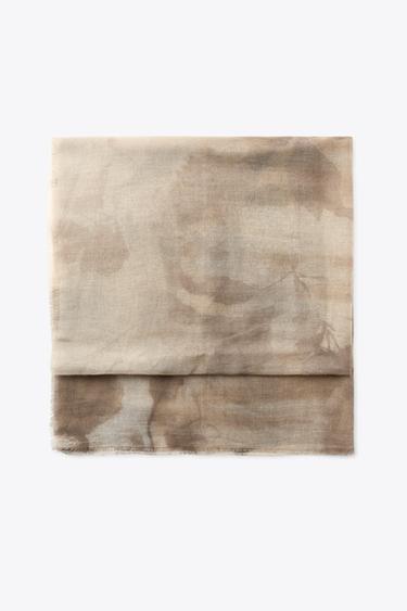 RUSTIC SCARF WITH WOOL - 177 by Zara