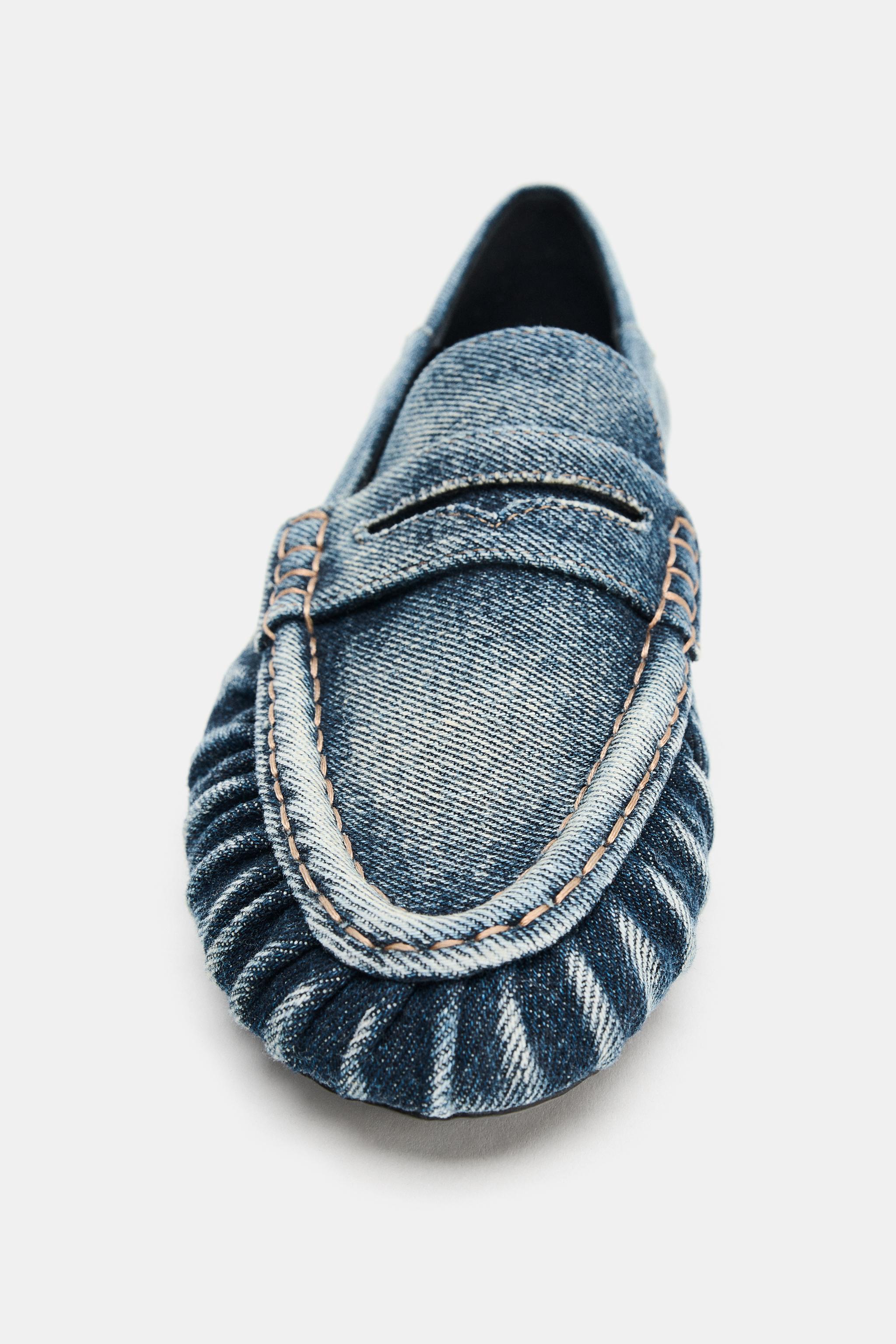MOCASSINS EFFET DENIM