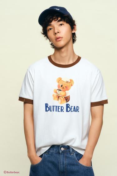 BUTTERBEAR ©プリントＴシャツオフホワイトZaraのBUTTERBEAR ©プリントＴシャツ - オフホワイト 