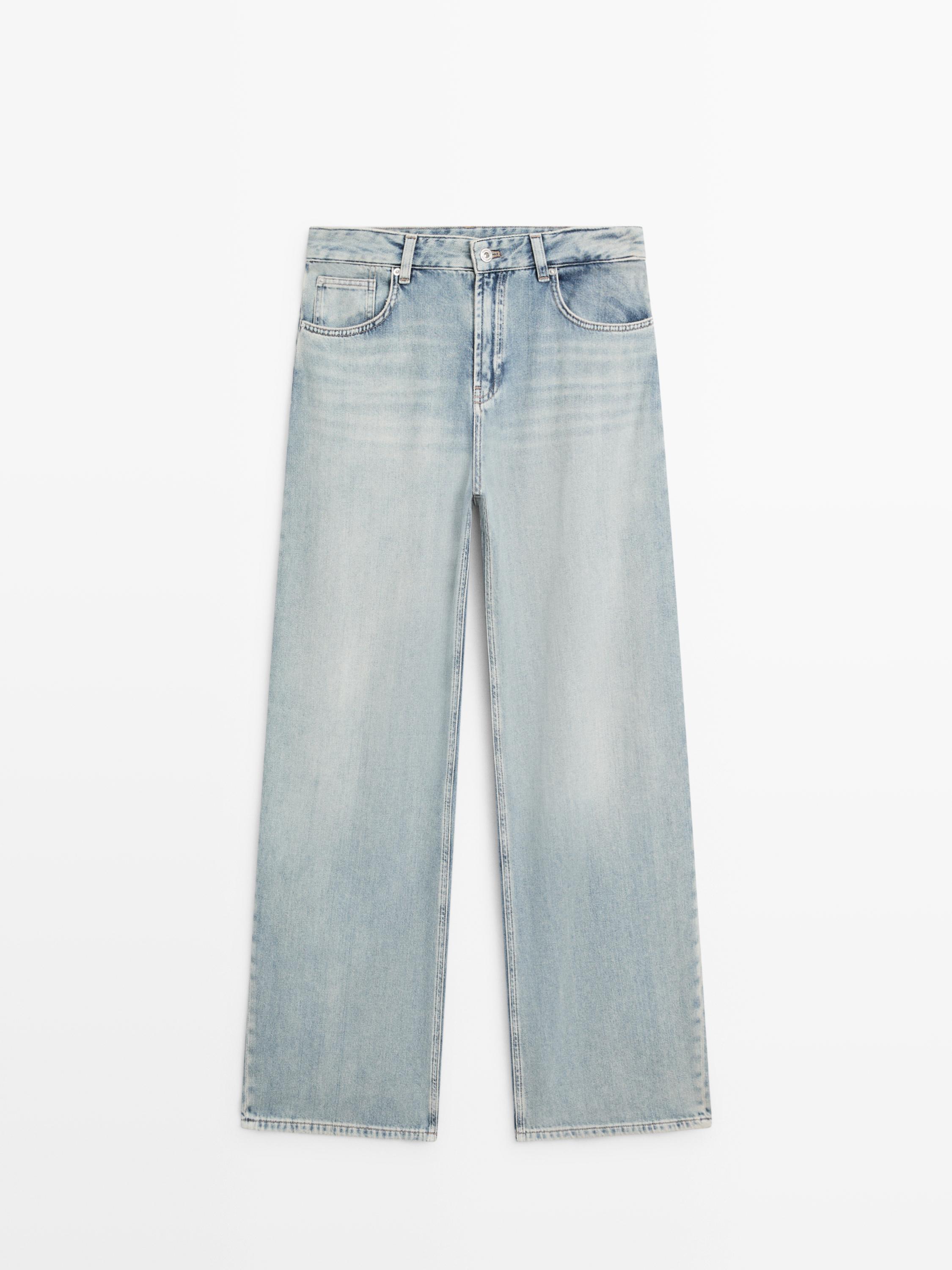 High-waist barrel fit jeans