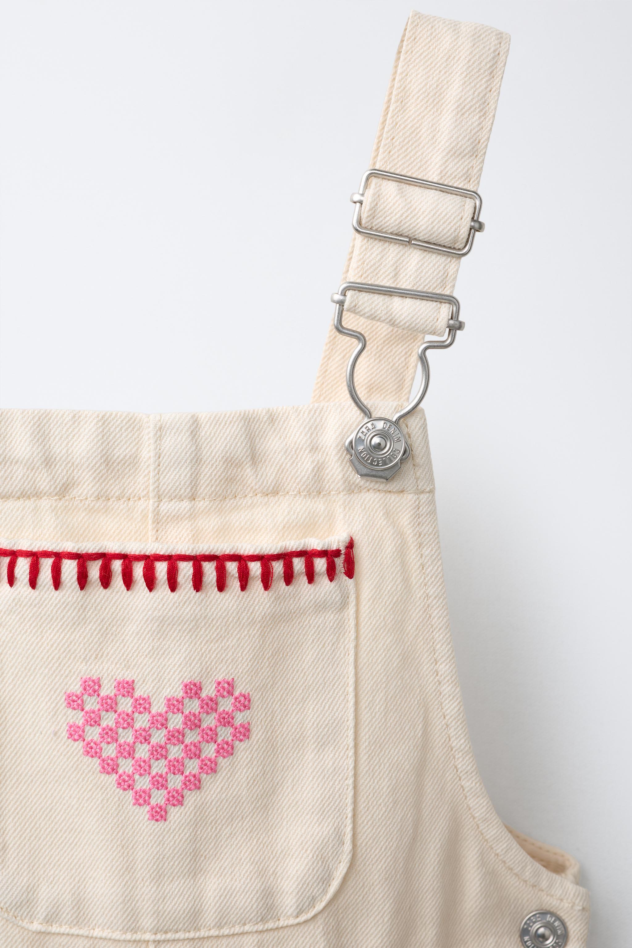 SISSEL EDELBO X ZARA KIDS EMBROIDERED TWILL OVERALLS