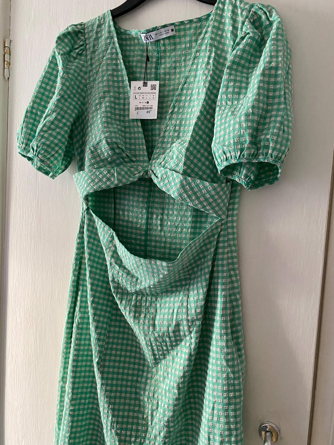 GINGHAM CHECK CUT-OUT DRESS - Image 2