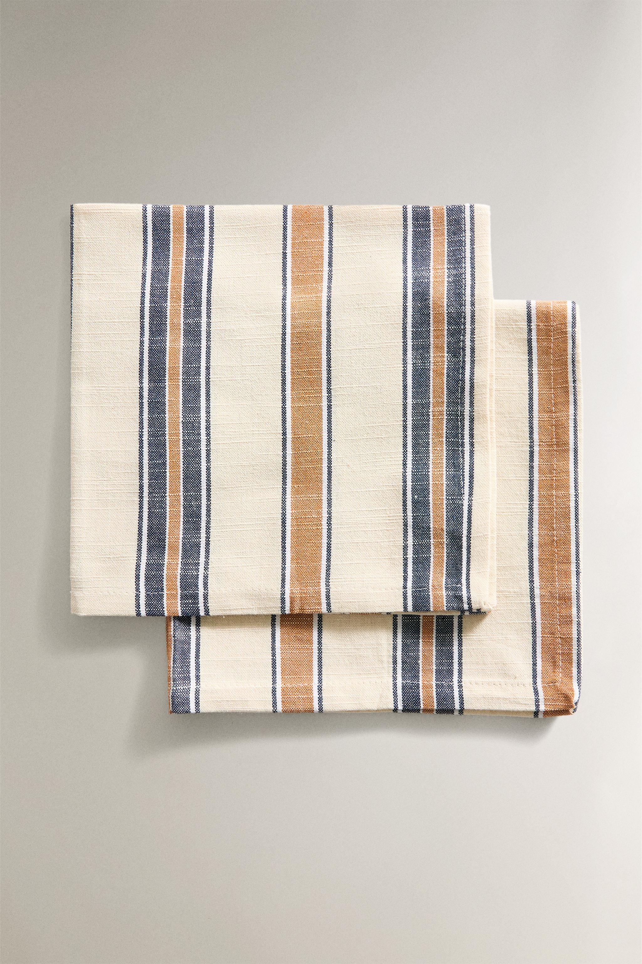 NAPKINS (SET OF TWO) STRIPED DYED THREAD (PACK OF 2)
