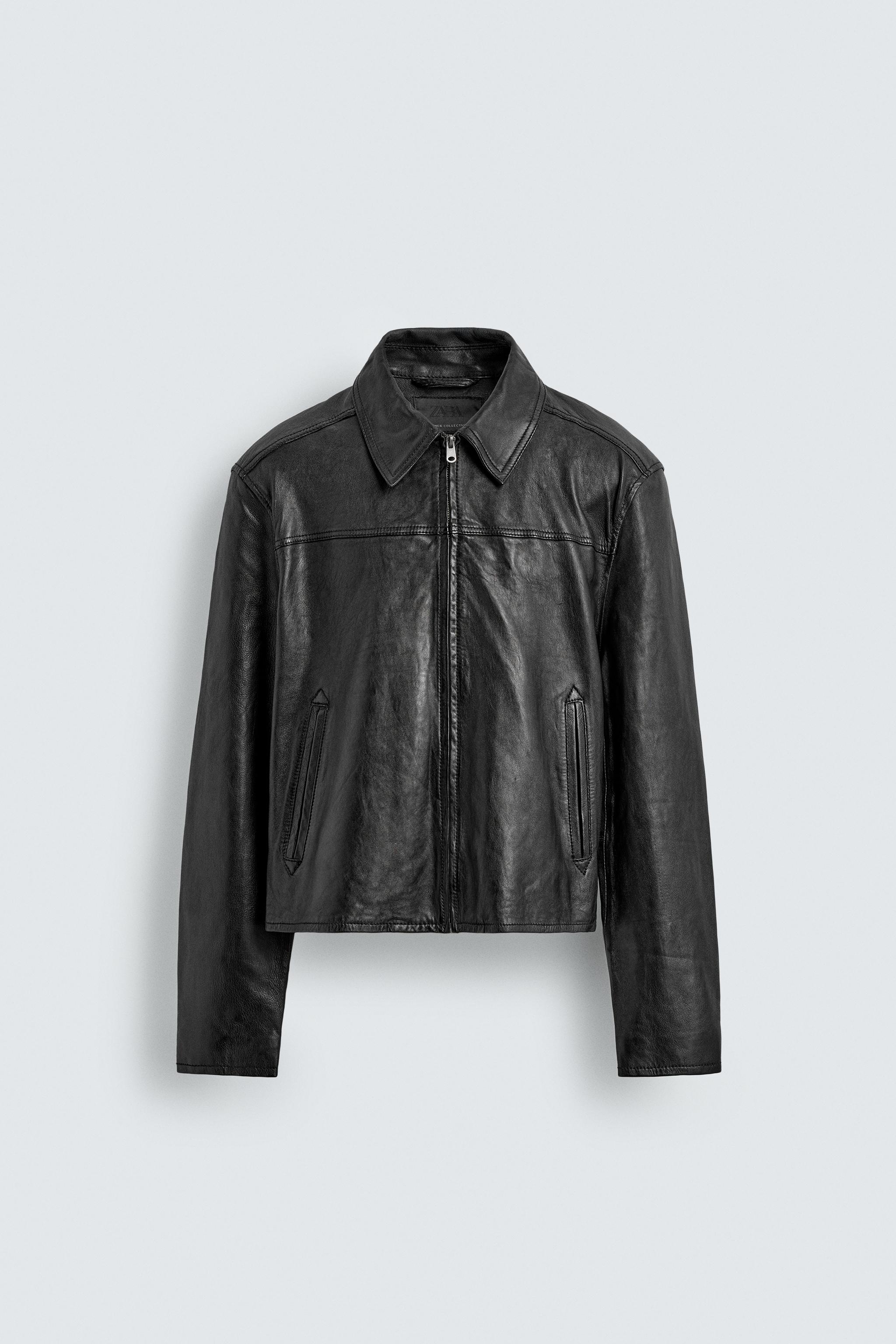 CROPPED NAPA LEATHER JACKET