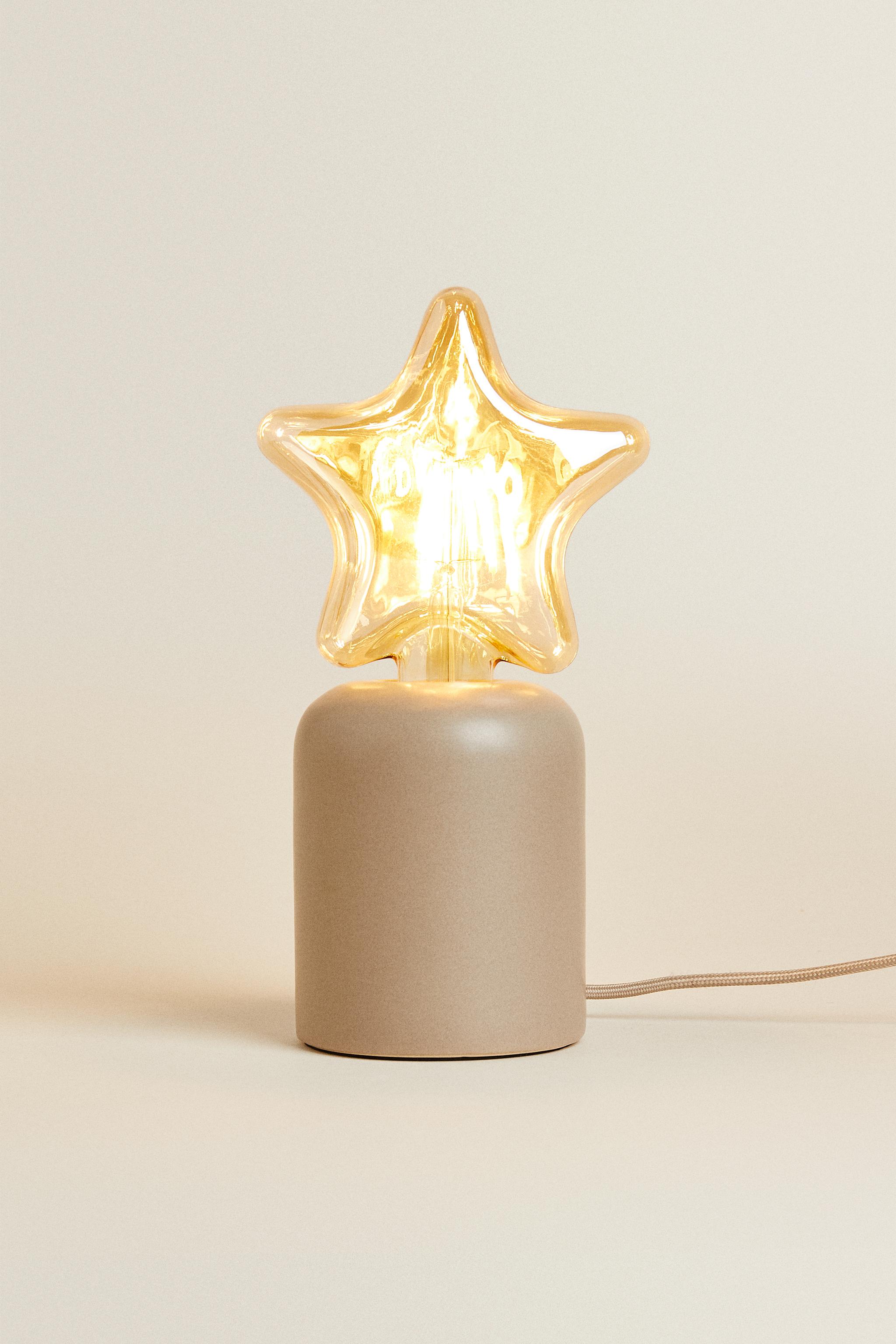 TABLE LAMP WITH STAR LIGHT BULB — Bluish