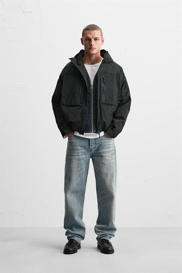 CAZADORA CAPUCHA WATER REPELLENT - Negro de Zara - Imagen 0