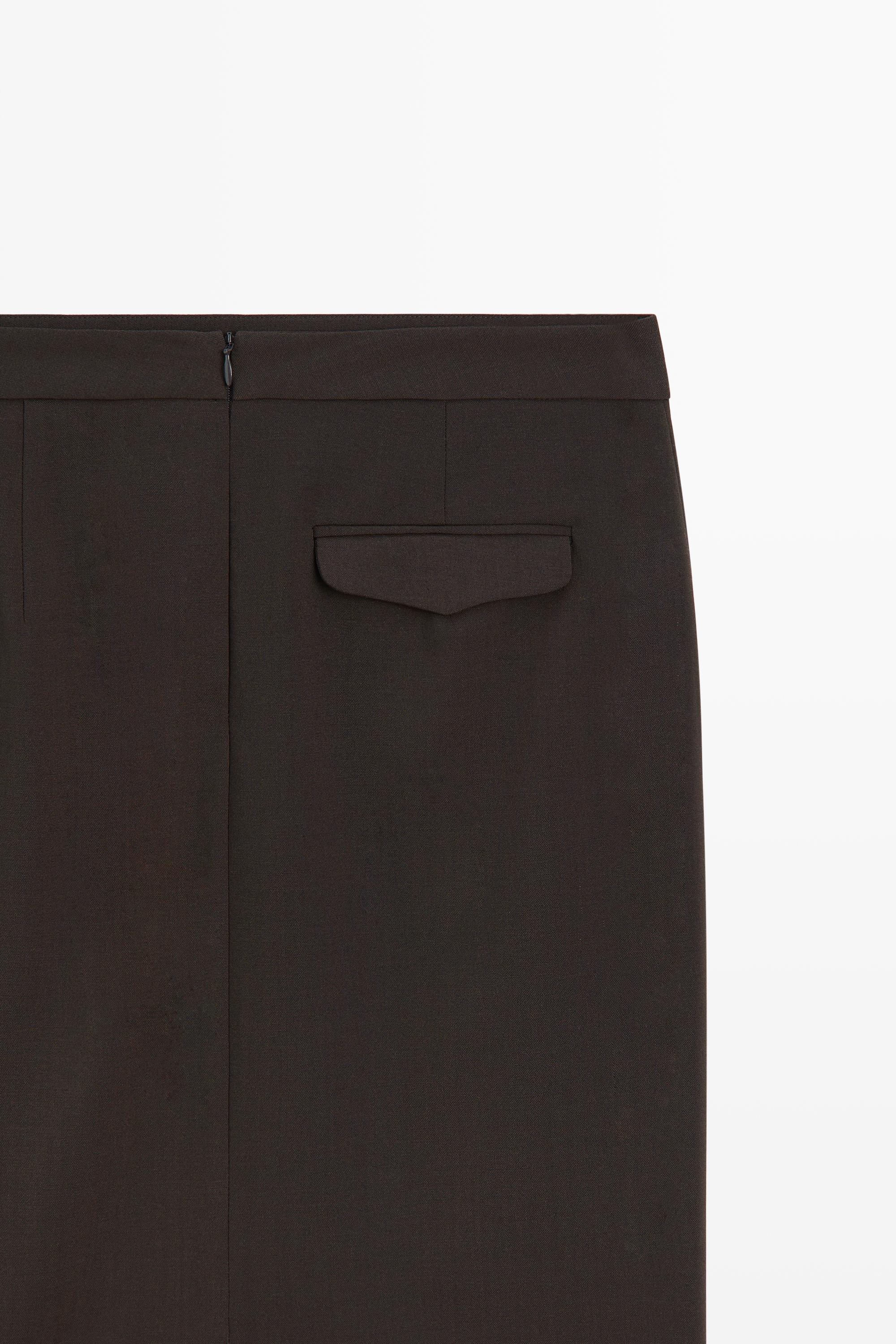 Wool blend stretch midi skirt - LIMITED EDITION