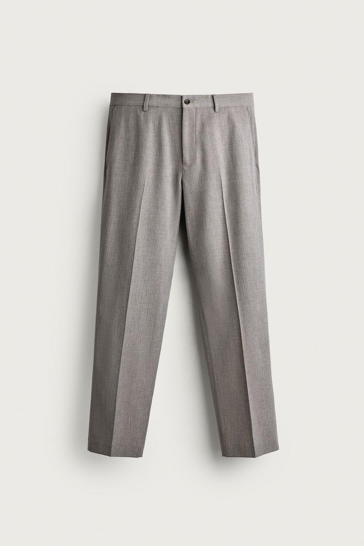 Pantalon regular fit traje rayas