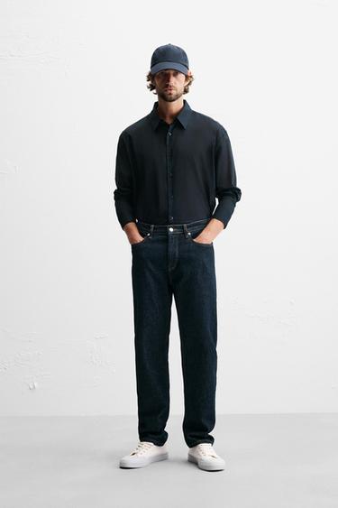 CAMISA VOILE SEMITRANSPARENTE - Azul da Zara - Imagem 0