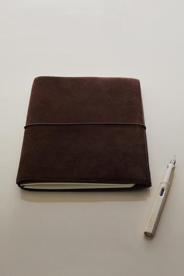 SPLIT LEATHER BOOK COVER - Brown by Zara