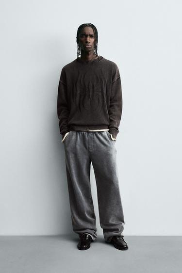 REVERSIBLE SWEATER WITH RIPPED EFFECT - Brown by Zara - Image 0
