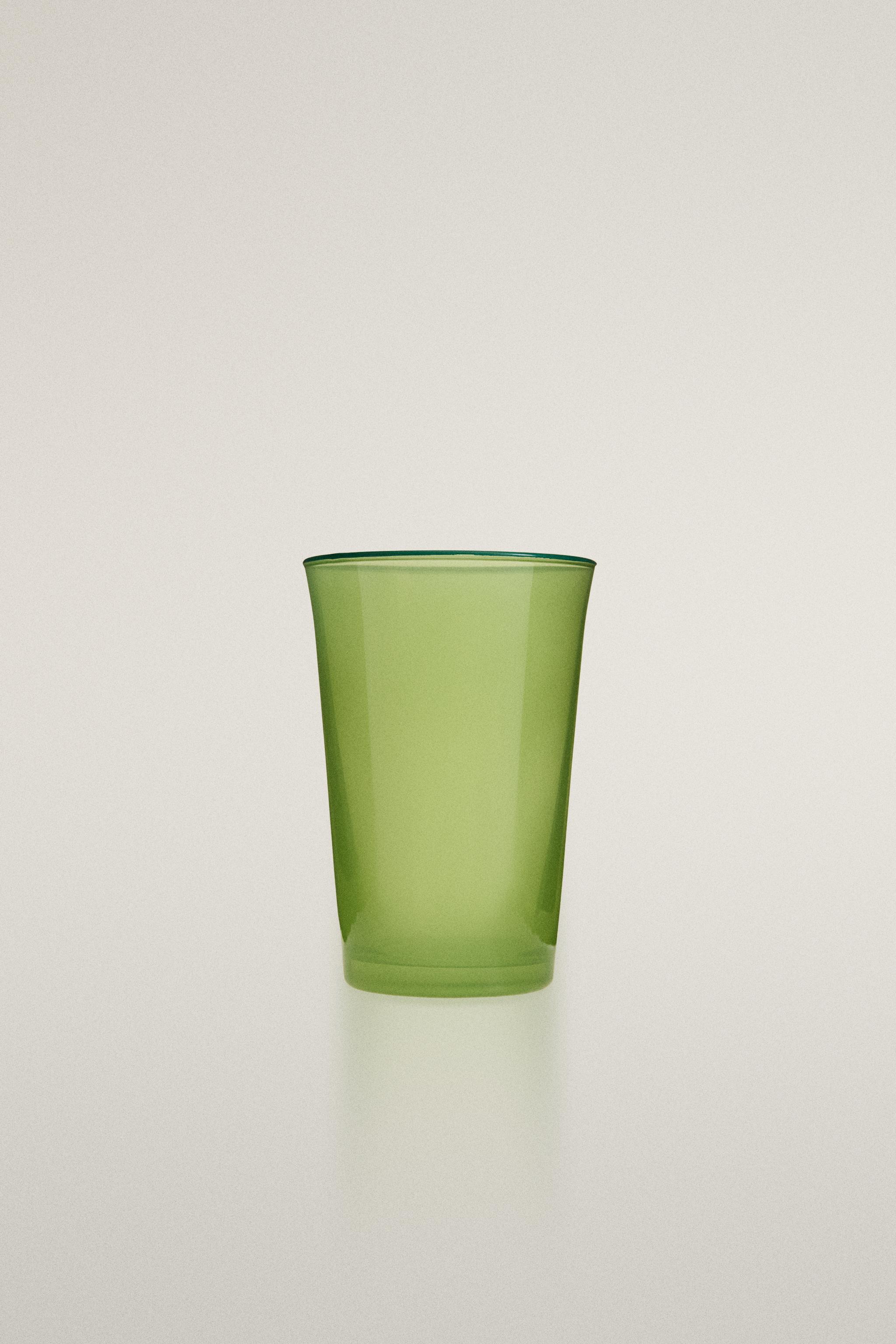 COLOURED GLASS TUMBLER — Green
