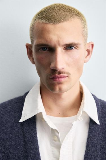 CARDIGAN EN MAILLE TEXTURÉE - Indigo de Zara - Image 5