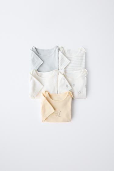 Zara FIVE-PACK OF LAMB BODYSUITS - Ecru - Image 0