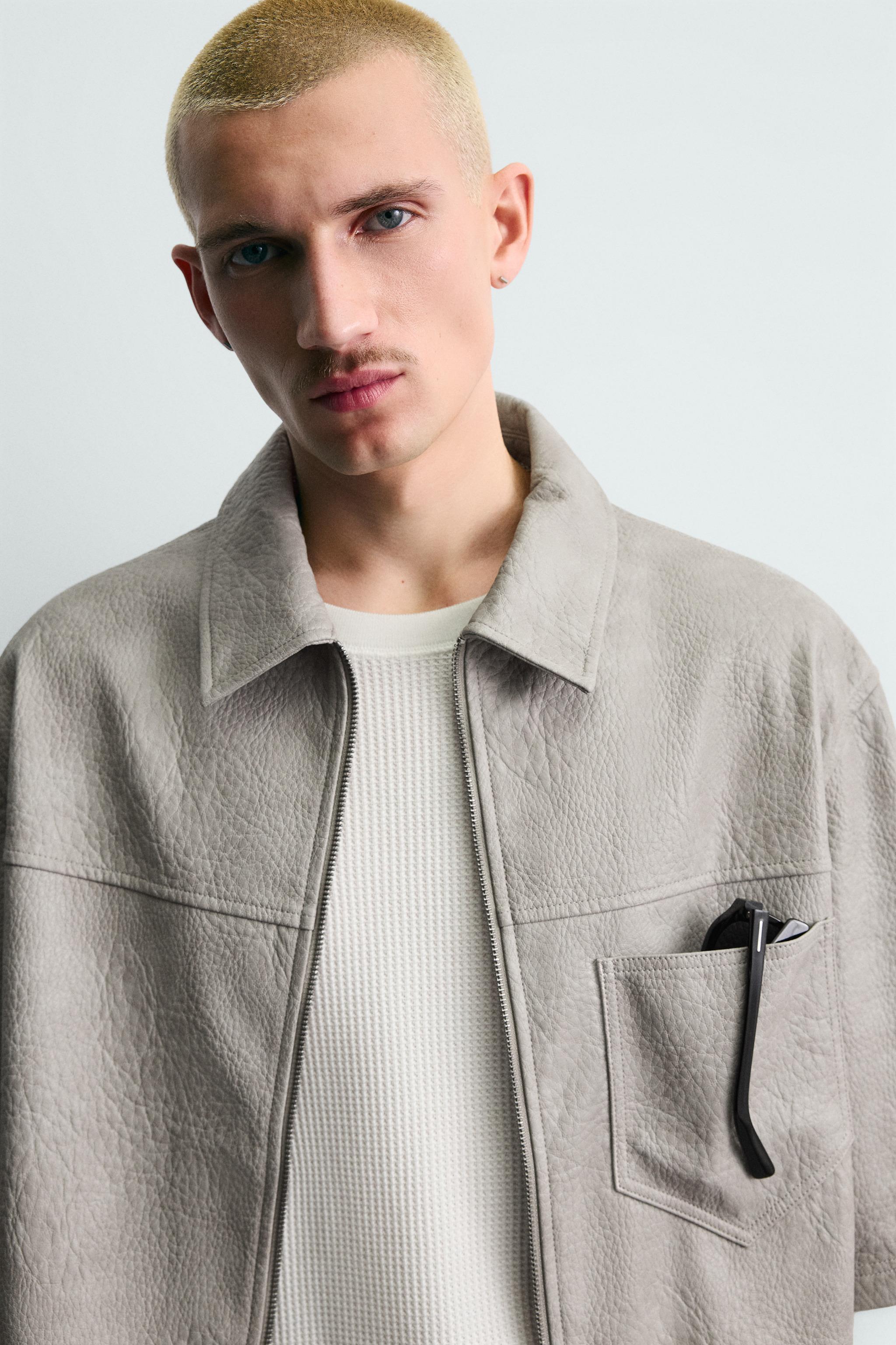 SURCHEMISE RELAXED FIT MATIÈRE SYNTHÉTIQUE