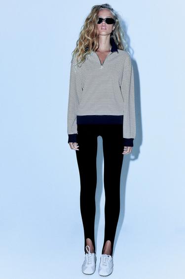 STRETCH STIRRUP TROUSERS - Black by Zara