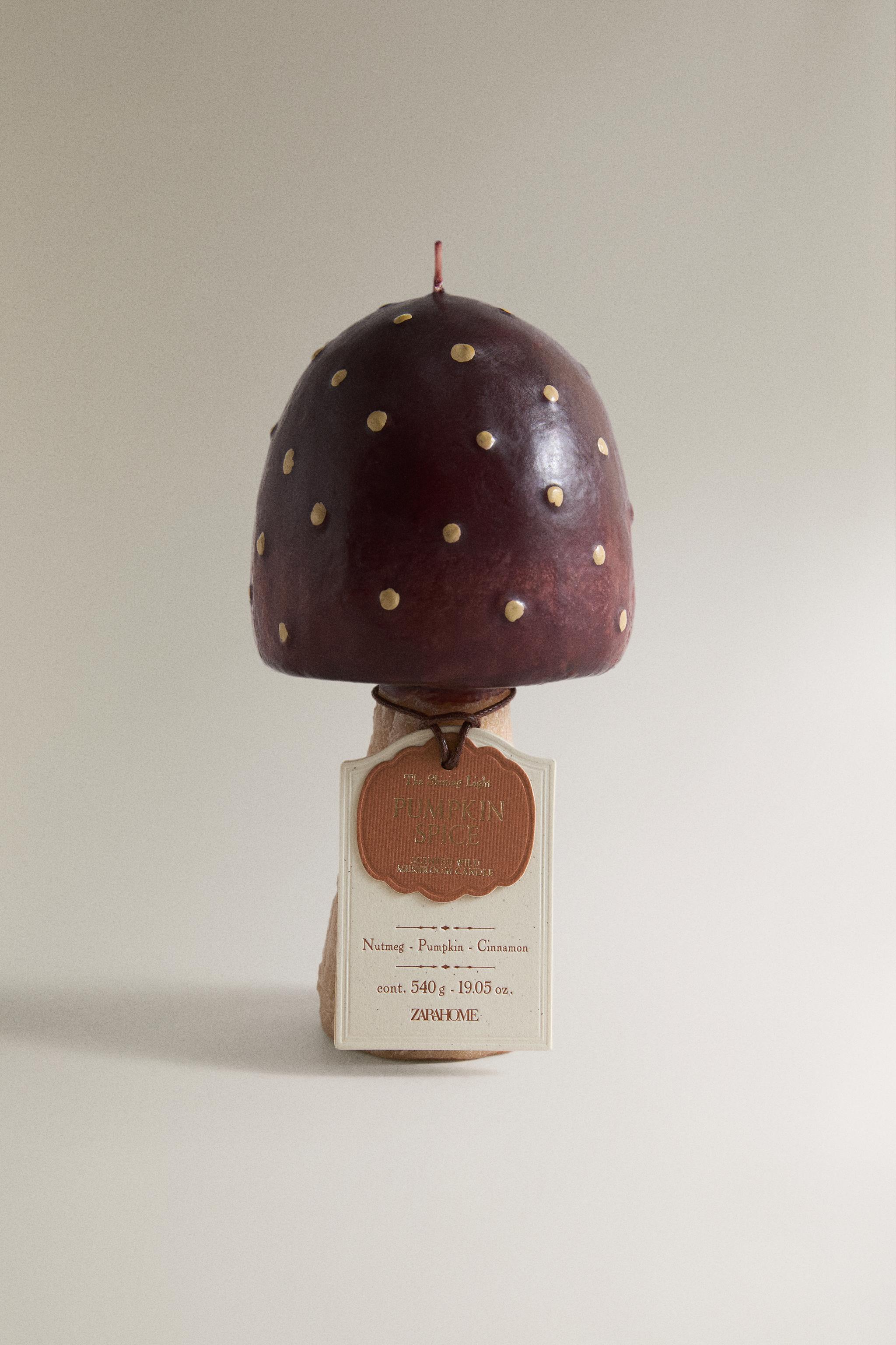 LARGE MUSHROOM PUMPKIN SPICE SCENTED CANDLE
