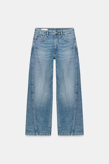 JEANS TRF BAGGY BARREL TIRO MEDIO - Azul de Zara - Imagen 0