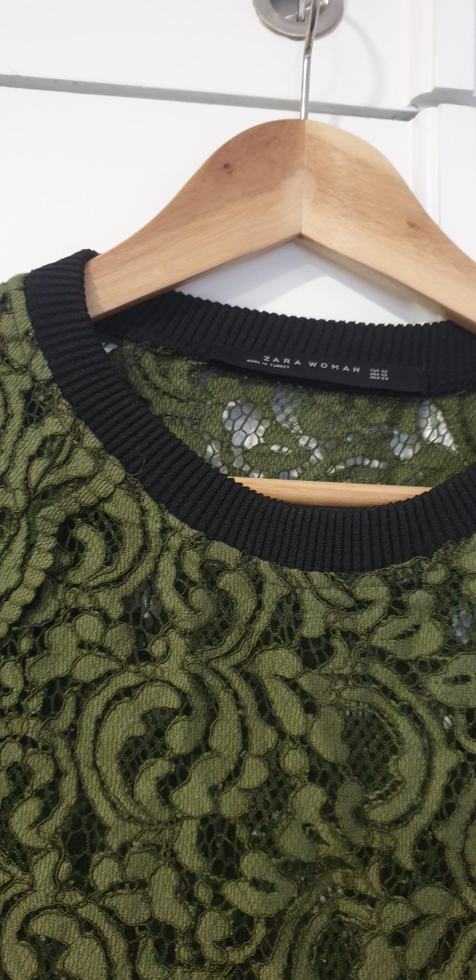 LONG SWEATSHIRT-STYLE LACE TOP - Image 4