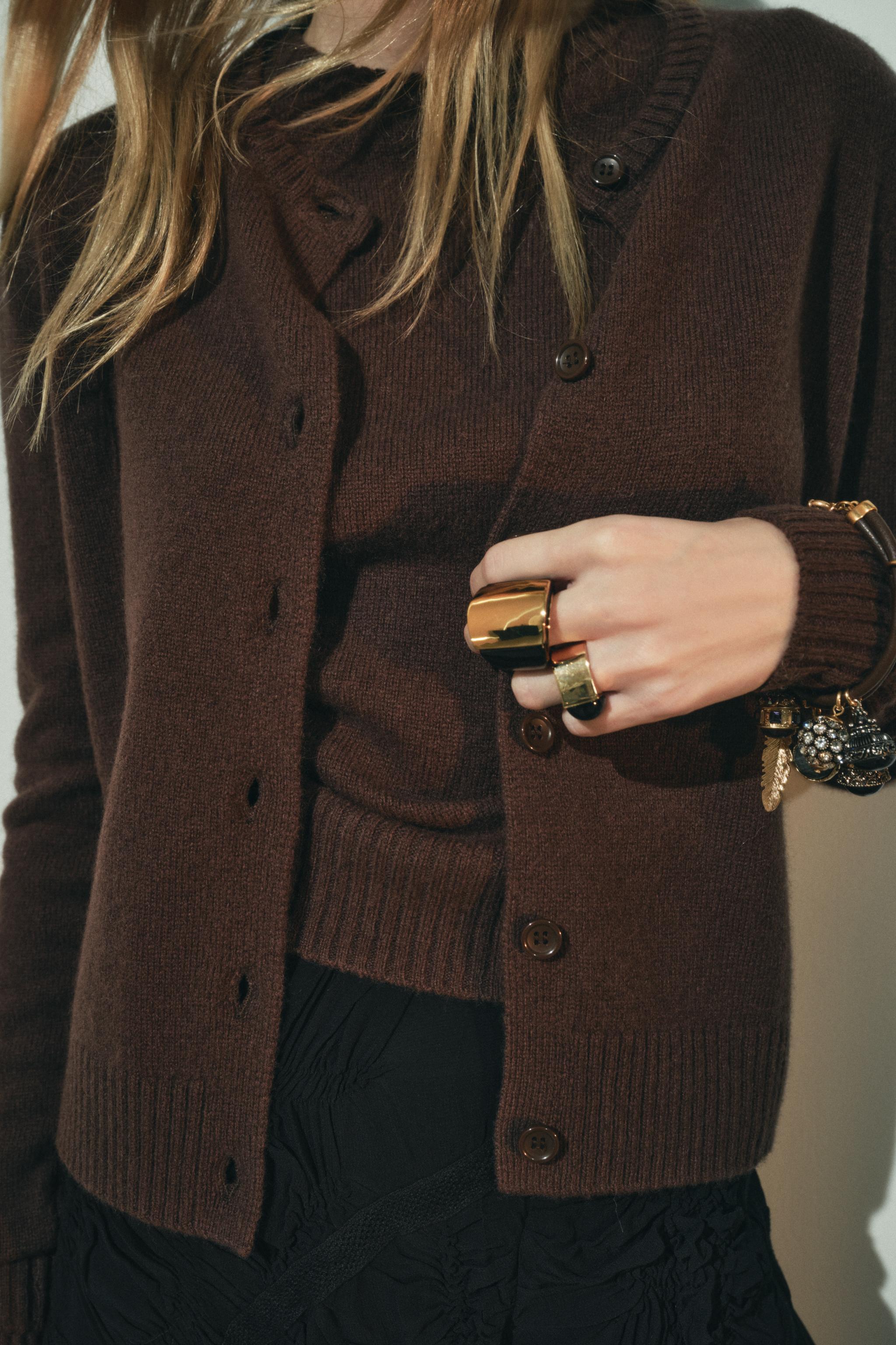 BASIC 100% WOOL CARDIGAN - Dark gray | ZARA United States BASIC 100% WOOL CARDIGAN - Dark gray | ZARA United States