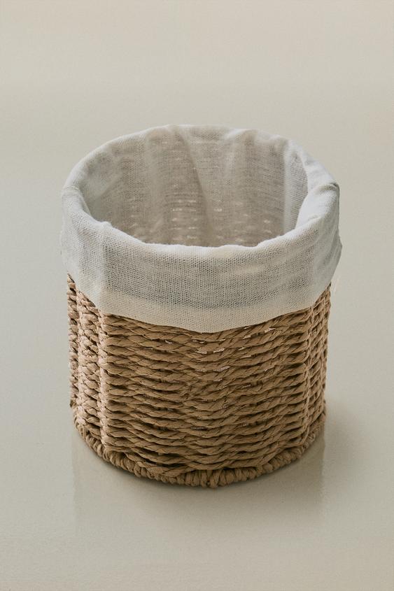 CORBEILLE RONDE DOUBLURE COTON - Beige clair de Zara - Image 4