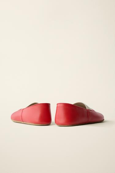 BALLERINES EN CUIR CRÉÉES PAR CARAMEL LONDON X ZARA - Rouge de Zara - Image 7