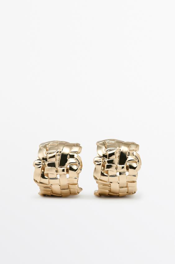 Zara Basket hoop earrings - Golden - Image 0