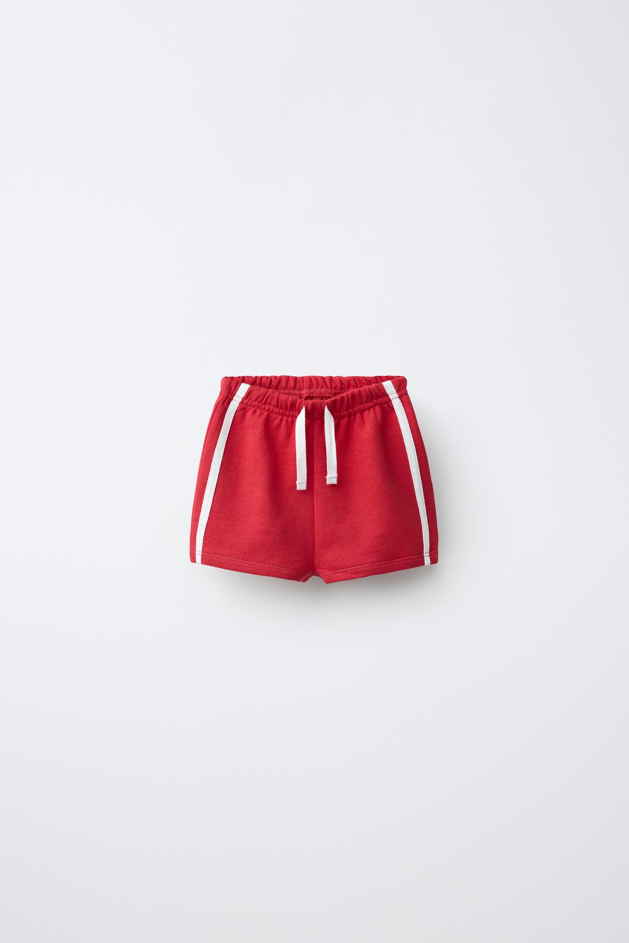 SIDE STRIPE SHORTS — Red