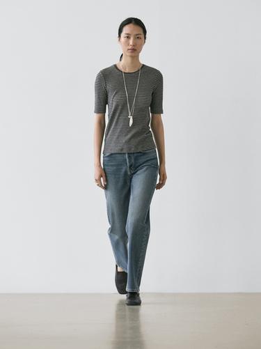 Zara Short sleeve striped shirt - Gray - Image 0