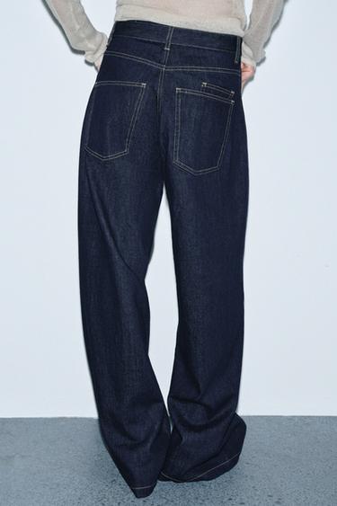 JEAN ZW COLLECTION JAMBE LARGE TAILLE HAUTE AVEC CEINTURE - Bleu de Zara - Image 2