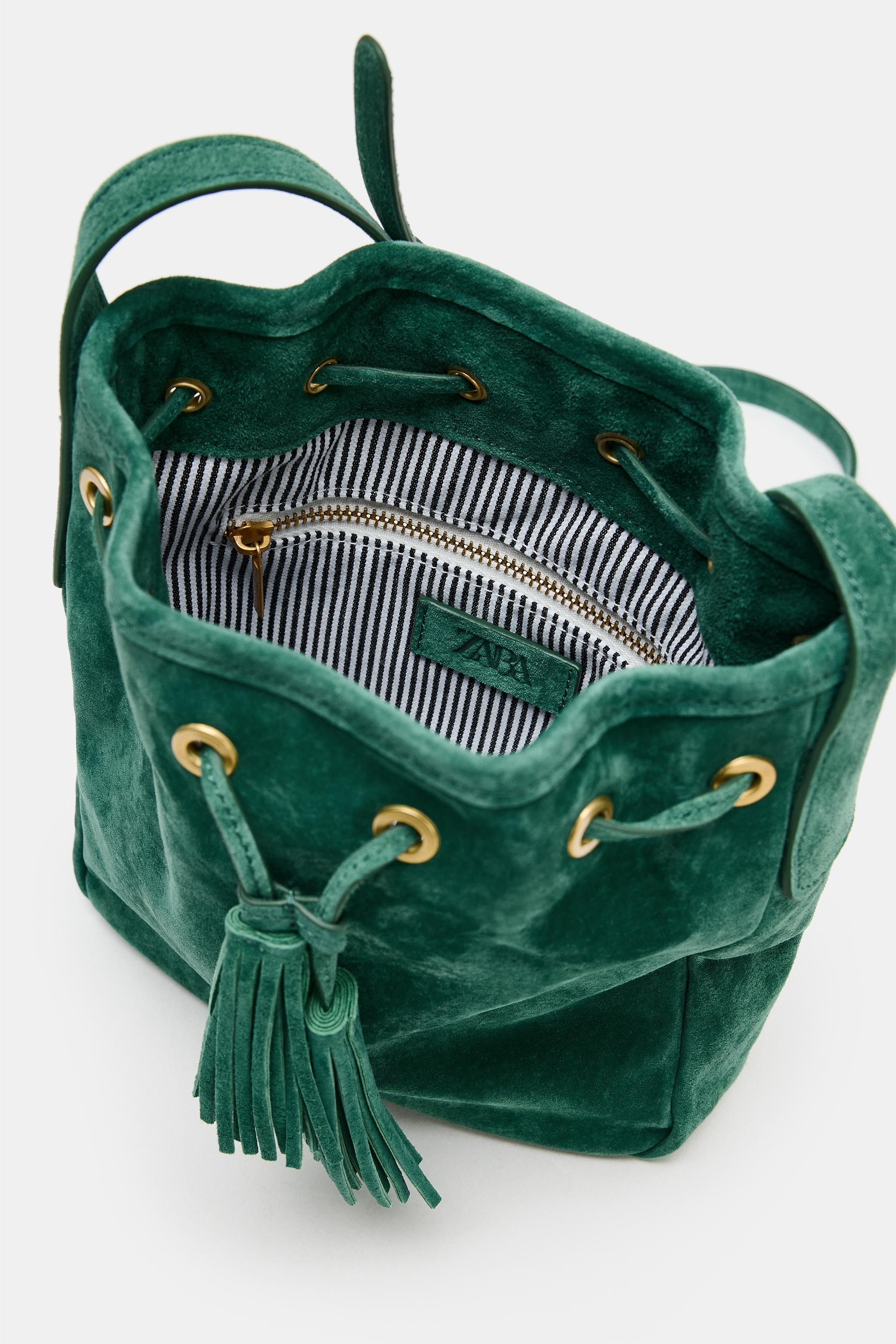 MINI GATHERED LEATHER CROSSBODY BAG