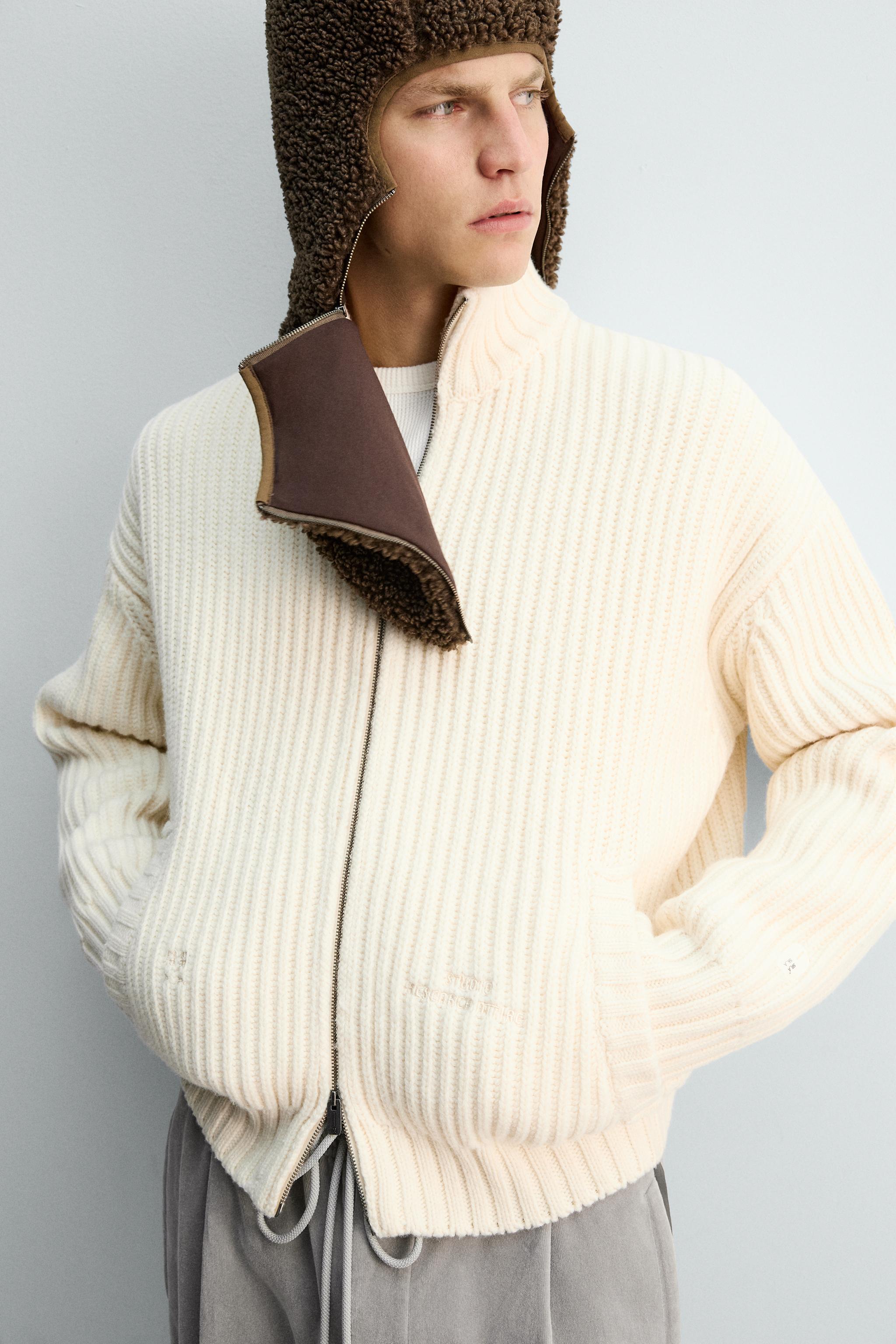 Shop Zara PURL KNIT CARDIGAN X SR_A at Beverly Center in Los