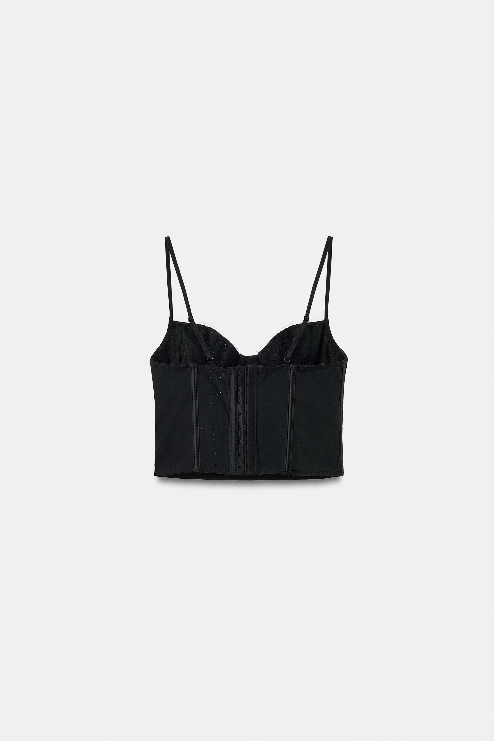 STRUCTURED UNDERWIRED CORSET TOP - Black | ZARA United States